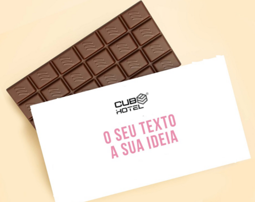 Chocolate Personalizado Barra 90g +-100 Unidades 